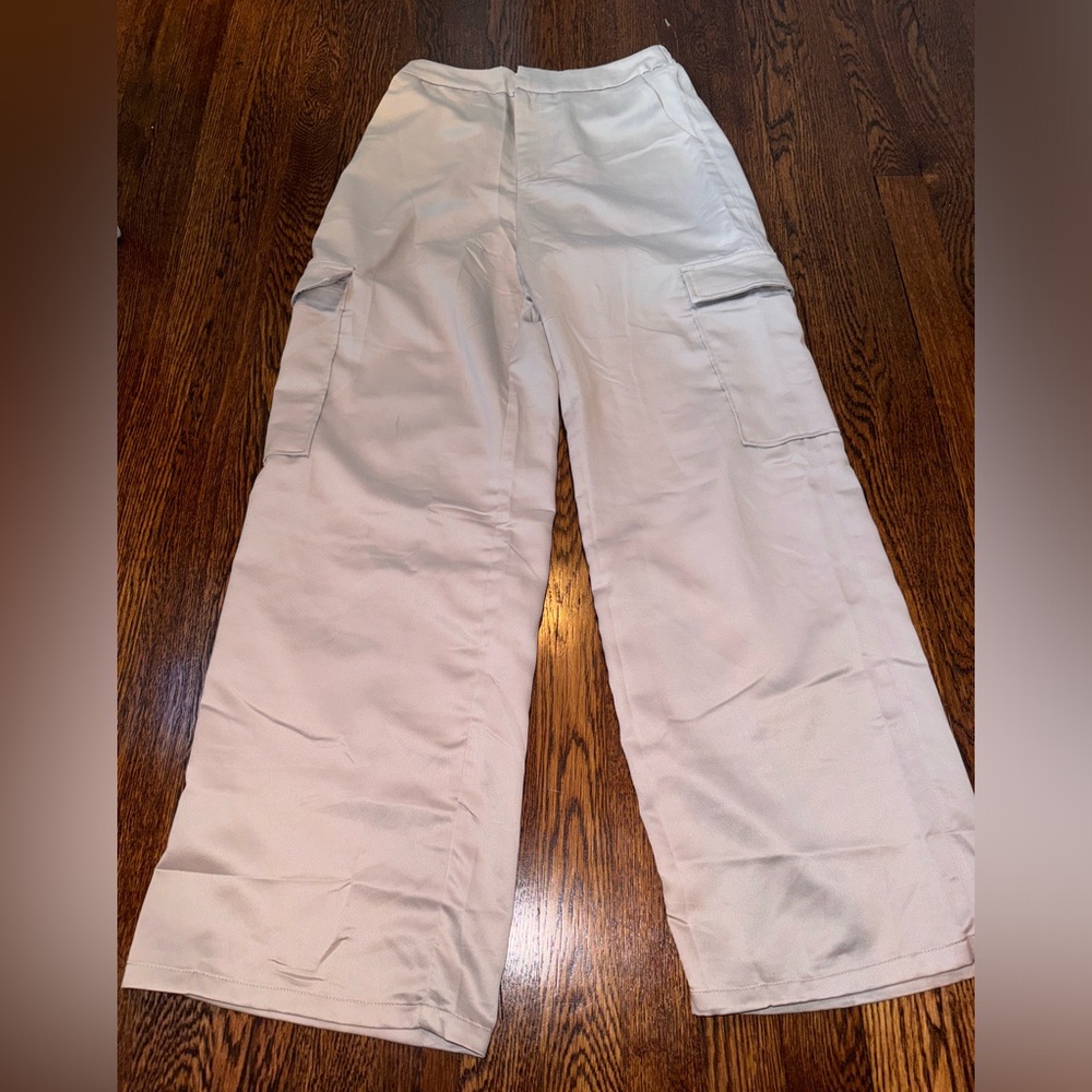 Emerson Lang Satin Effect Cargo Pants NWT